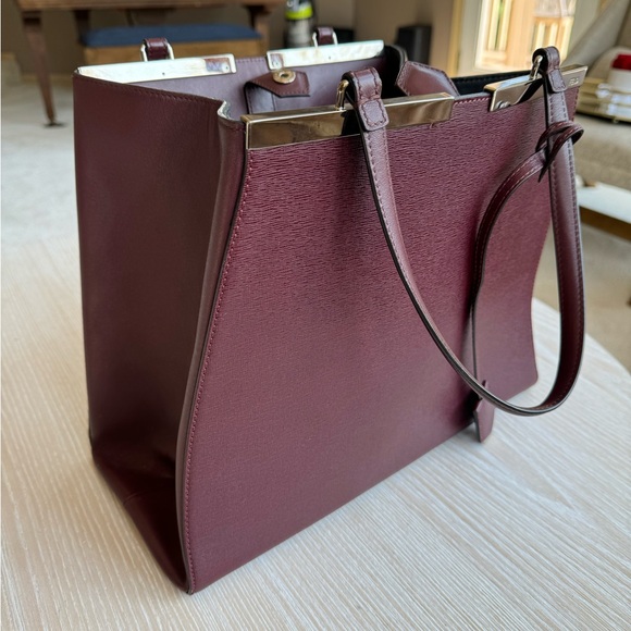 Fendi Red Saffiano Leather 2Jours Tote - Picture 4 of 6